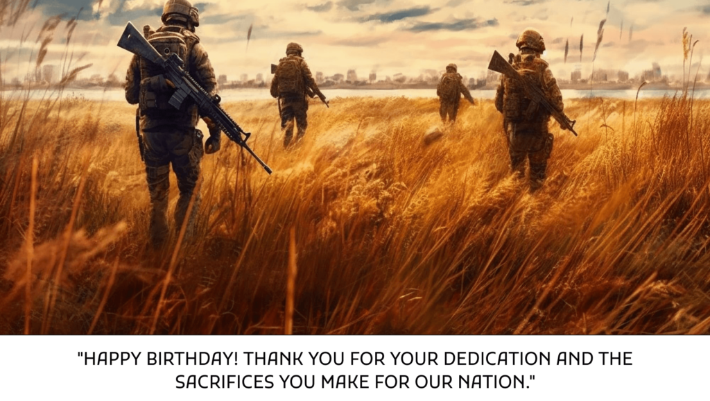 Birthday wishes for Indian Army man
