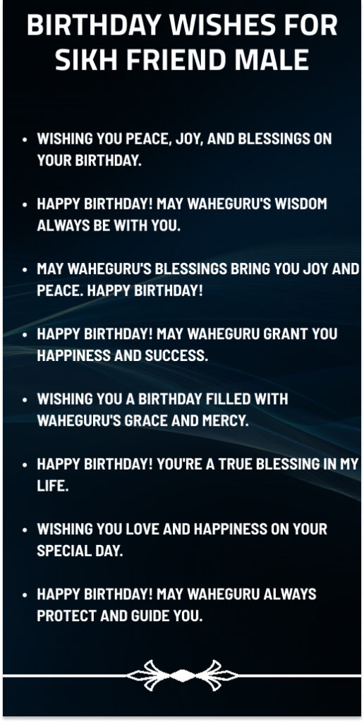 Birthday wishes for sikh friend male