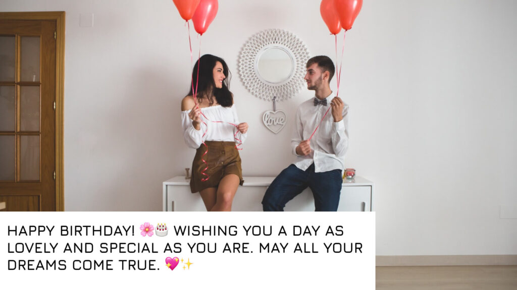 Wishes for Her Birthday with Emojis