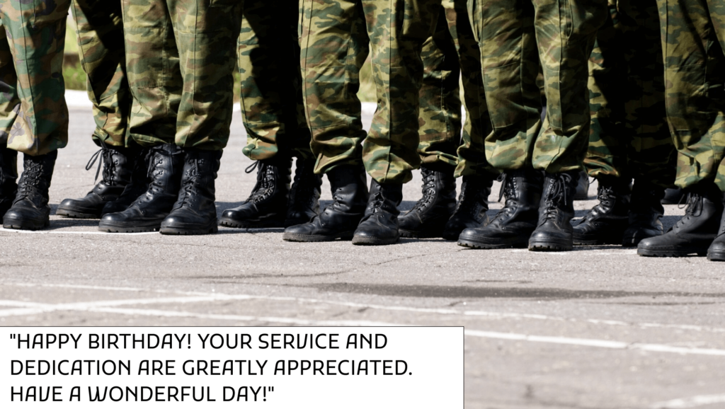 Happy birthday wishes for army man quotes