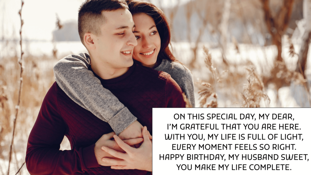 Romantic short birthday poem for husband