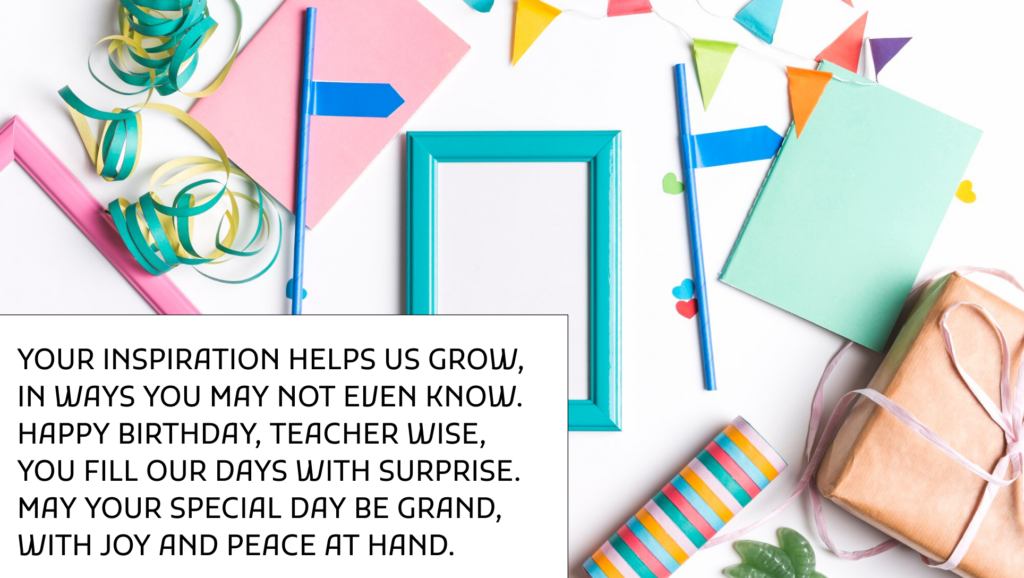 Inspirational birthday poem for teacher