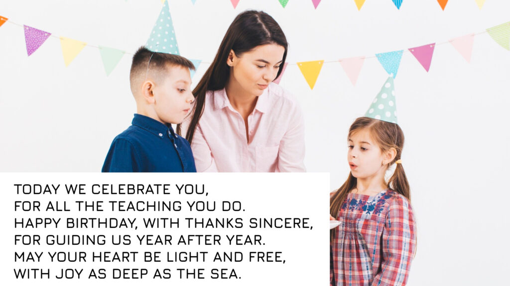 Birthday poem for teacher in english