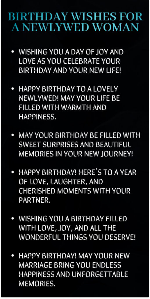 Sweet Celebrations: Birthday Wishes for a Newlywed Woman