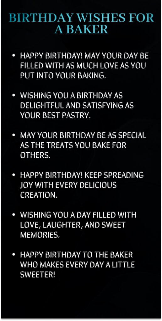 Birthday Wishes for a Baker