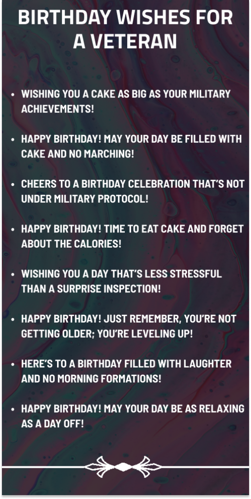 Birthday Wishes for a Veteran