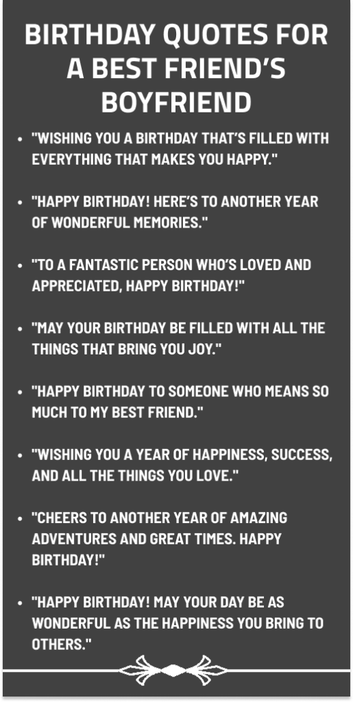 Birthday Quotes for a Best Friend’s Boyfriend